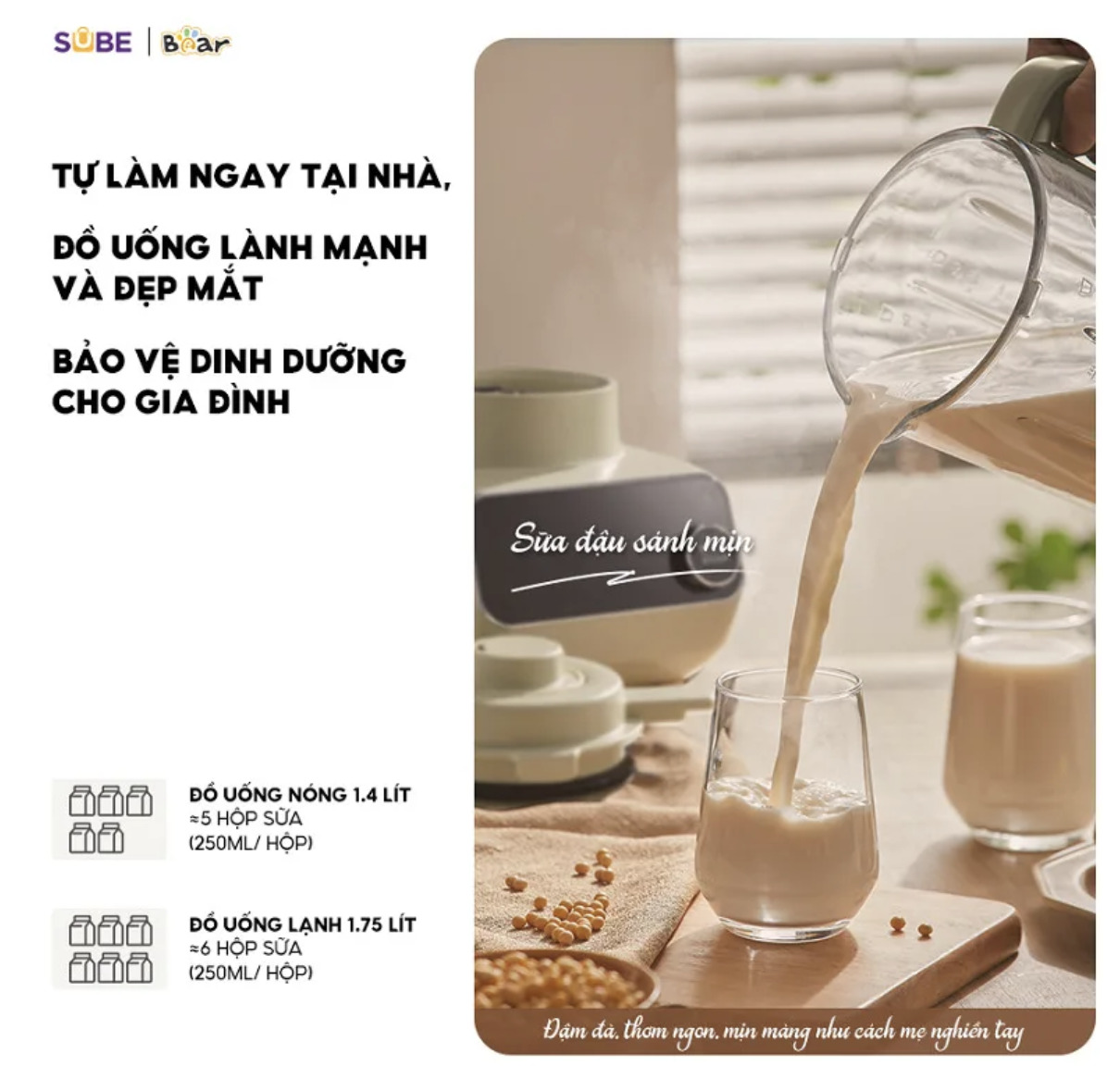 máy làm sữa hạt bear