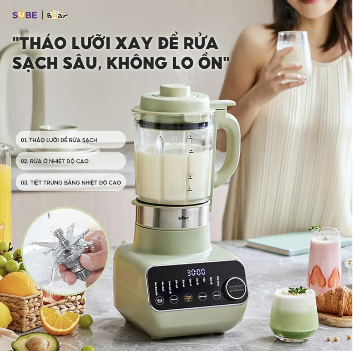 Máy làm sữa hạt Bear