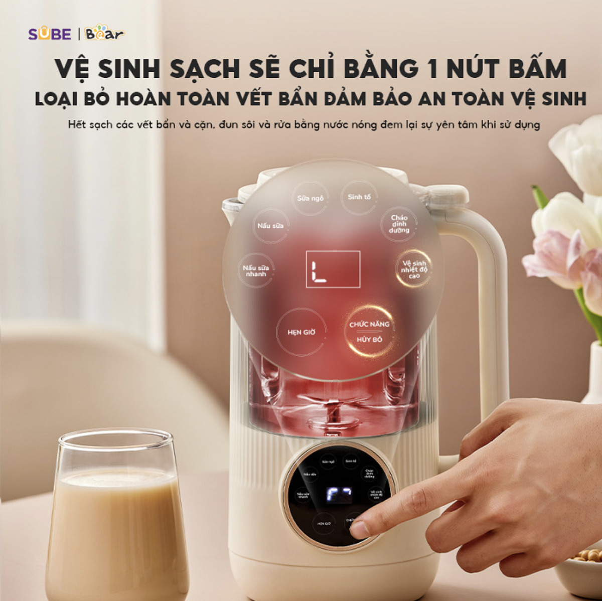 Máy làm sữa hạt Bear 600ml