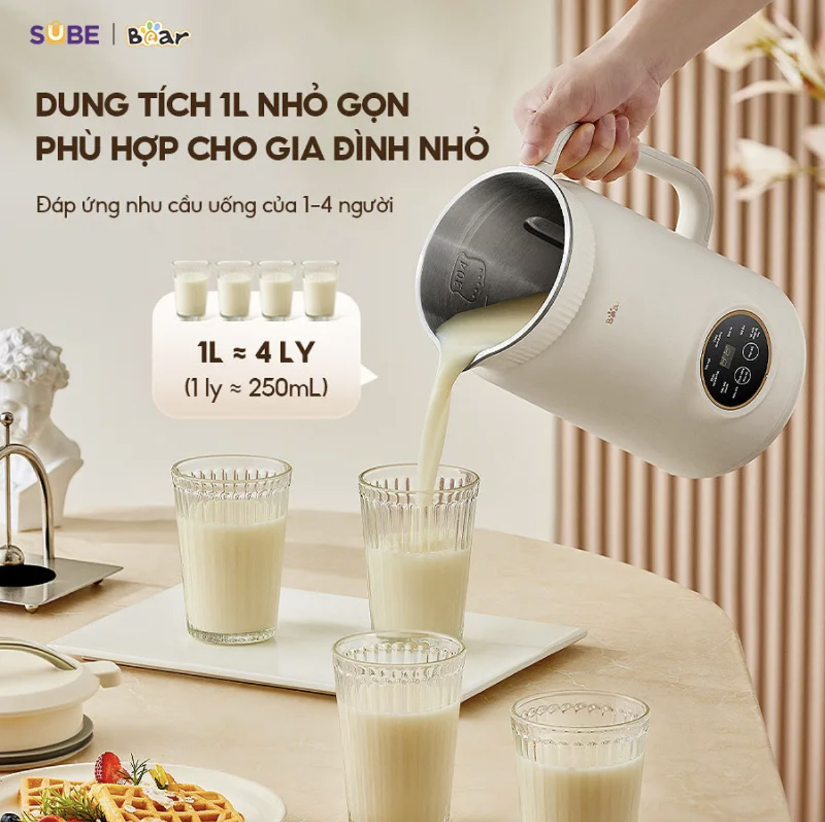 Máy làm sữa hạt Bear 1L SB-SH09Q