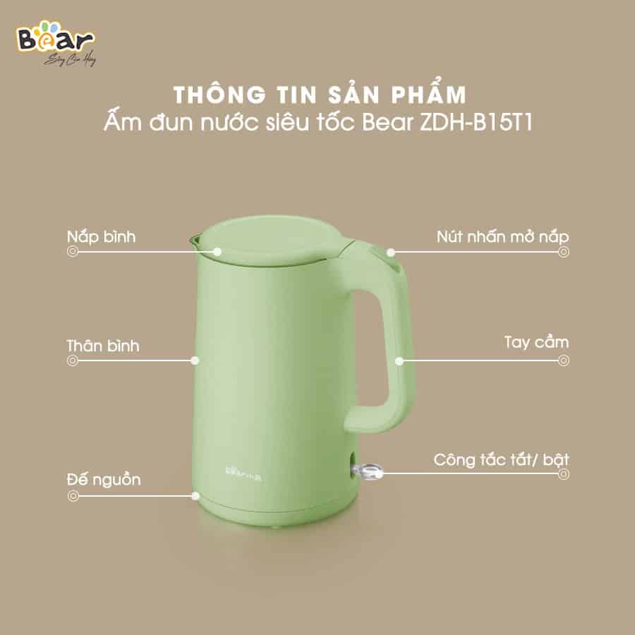 Bộ phụ kiện của Bình đun siêu tốc ZDH-B15T1