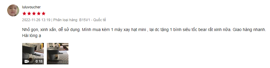 Khách hàng đánh giá máy pha cà phê Bear nhỏ gọn, dễ sử dụng 