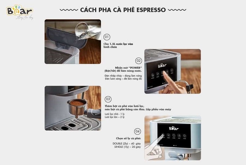 Hướng dẫn cách sử dụng máy pha cà phê espresso