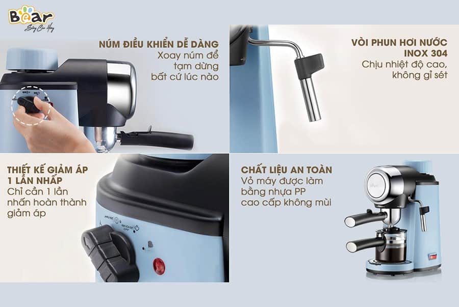 Lưu ý khi sử dụng Máy pha cà phê tự động Bear CF-B02V1