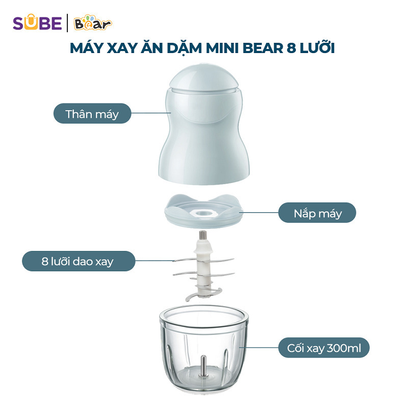 Máy xay ăn dặm Bear 0.3L