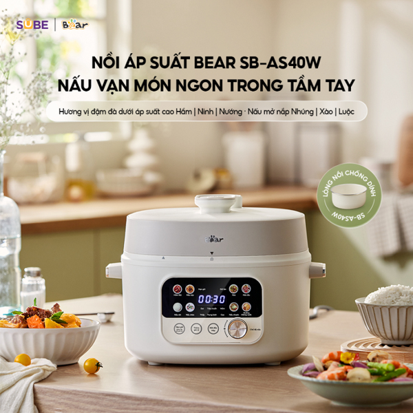 Nồi áp suất Bear 4L