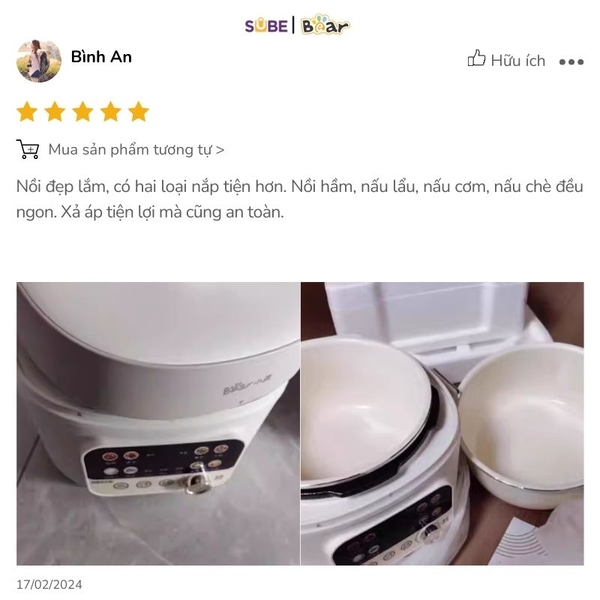 Nồi áp suất Bear 4L