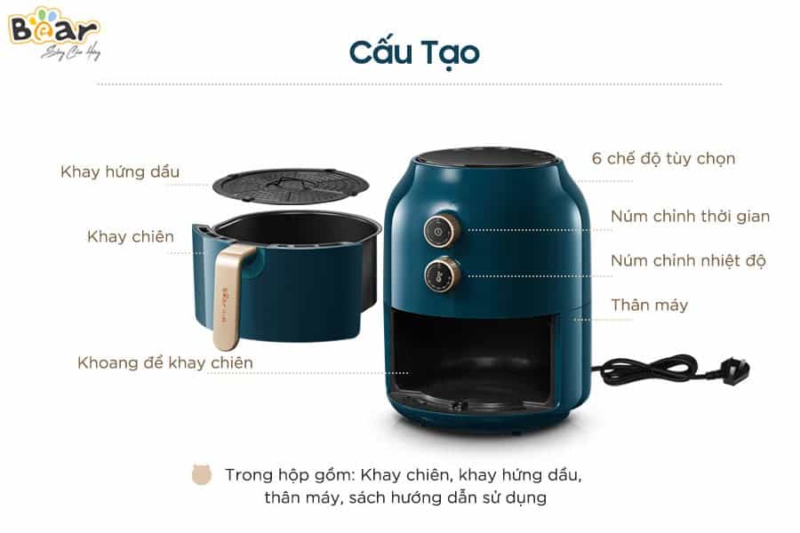 Bộ phụ kiện của Nồi chiên không dầu 3.5L VS-8083A