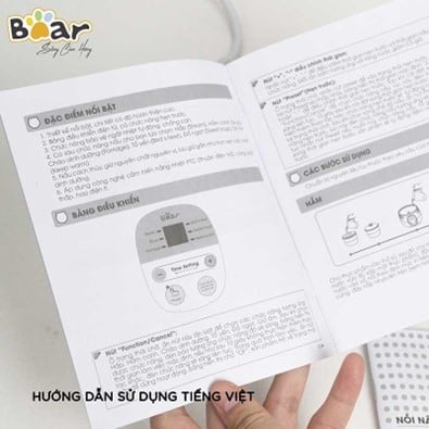 Bản hướng dẫn sử dụng bằng tiếng Việt khi mua Nồi nấu chậm Bear phiên bản Quốc tế